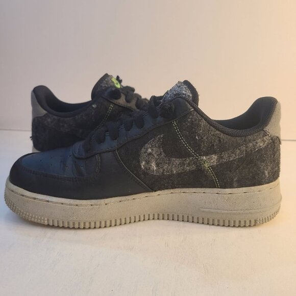 Nike Air Force 1 Recycled Wool Pack Electric Green Sneakers Woman's Size 11 - Picture 6 of 10